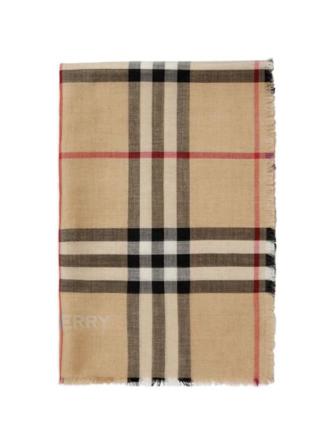 Vintage Check wool-blend scarf