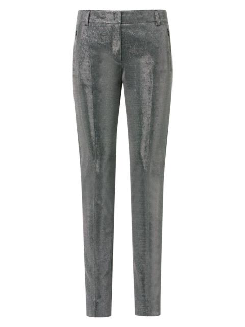 AKRIS Women's Fabia Metallic Birdseye Pants - Brushed Steel