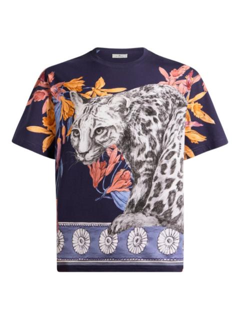 Etro placed-print cotton T-shirt