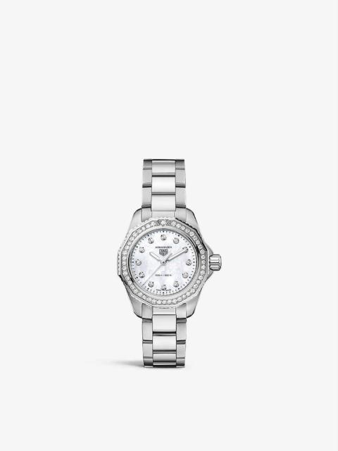 WBP1417.BA0622 Aquaracer stainless-steel and 0.55ct diamond quartz watch