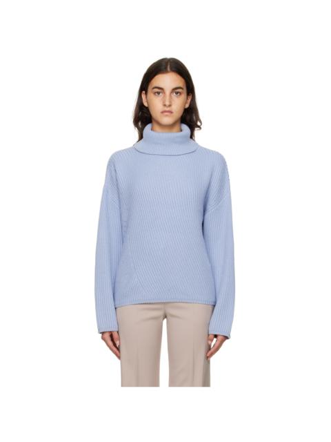 Blue Cotton Turtleneck