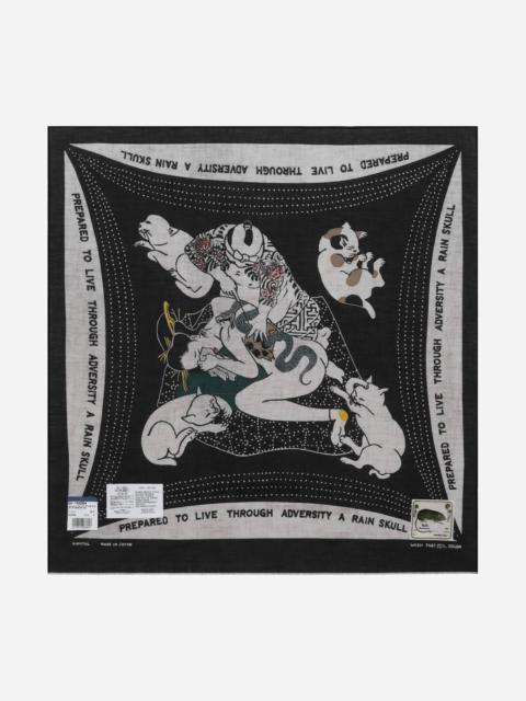 Kapital Fastcolor Selvedge Bandana (Rainskull No Woman No Cry) Black