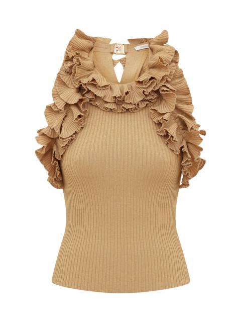 Zimmermann LUNA METALLIC RUFFLE TANK
