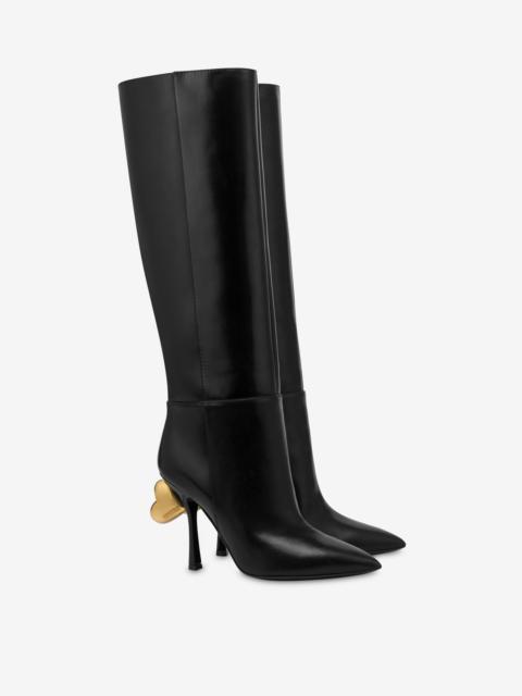 Moschino SWEET HEART CALFSKIN BOOTS