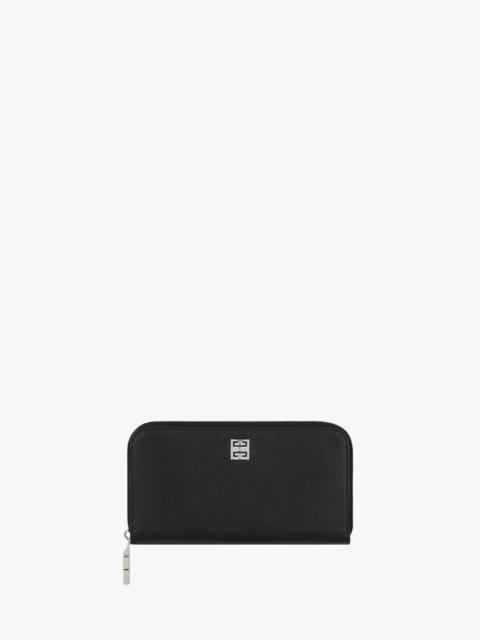 Givenchy 4G LONG ZIPPED WALLET IN GRAINED LEATHER