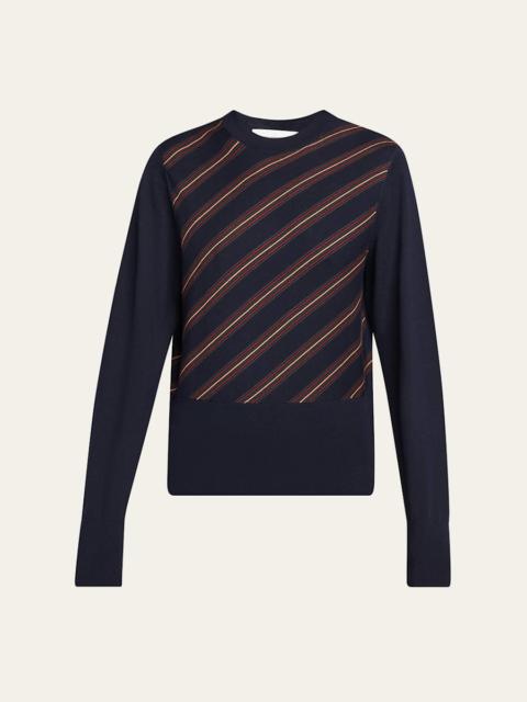 Dries Van Noten Tinku Striped Merino Wool Sweater