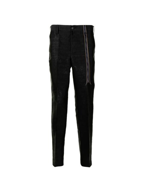 doublet mid-rise jacquard tapered trousers
