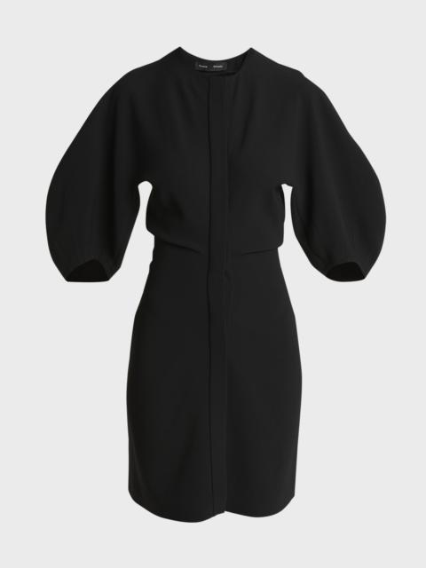 Goldie Dolman-Sleeve Crepe Mini Dress