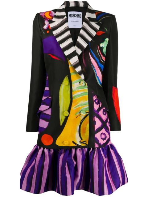 Moschino painted-print blazer-style dress