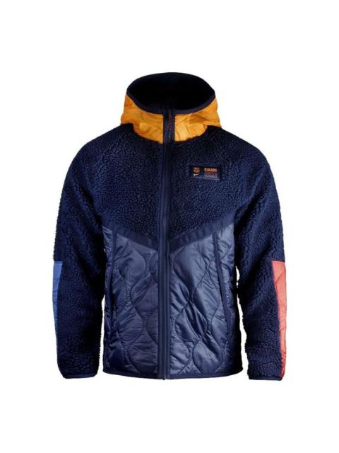 Nike FC Barcelona color block hooded jacket 'Blue Void' DJ5820-492