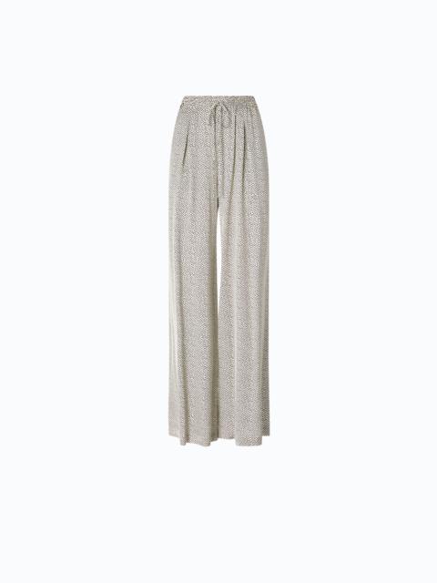 PINKO FLARED POLKA-DOT SATIN TROUSERS