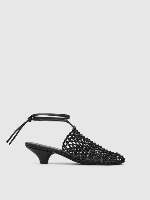 ST. AGNI Woven Mule Heel - Black