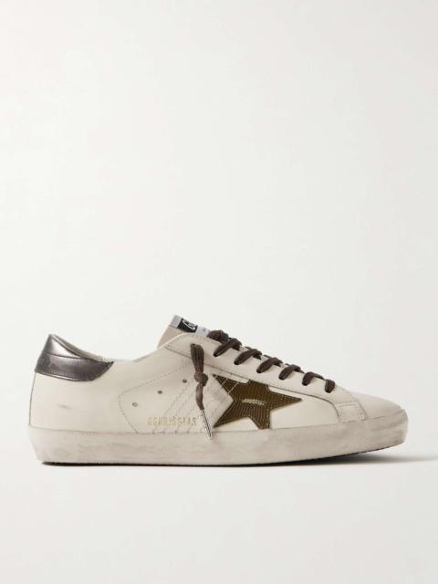 Golden Goose Super-Star Distressed Leather Sneakers