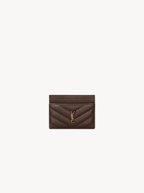 SAINT LAURENT CASSANDRE CARD CASE IN LAMBSKIN