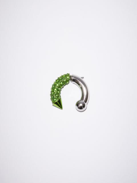 Acne Studios Hoop earring with strass - Bright Green