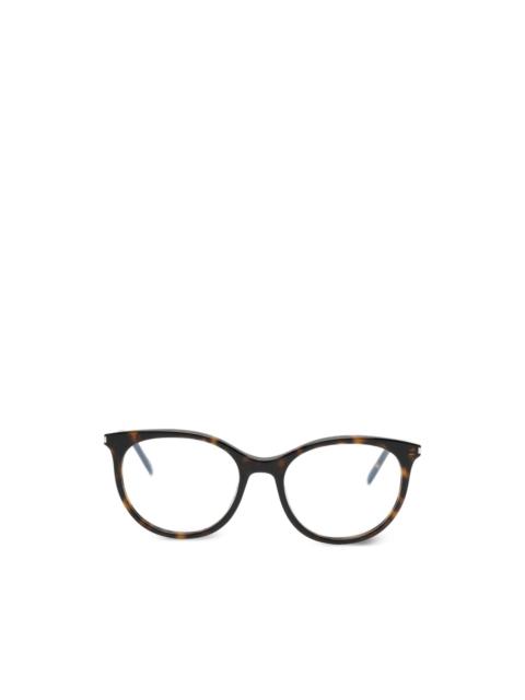 SAINT LAURENT tortoiseshell-effect cat-eye glasses