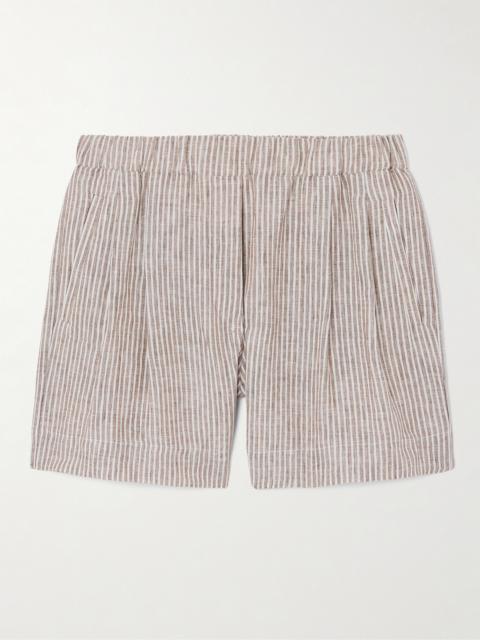 Brunello Cucinelli Striped Linen Shorts