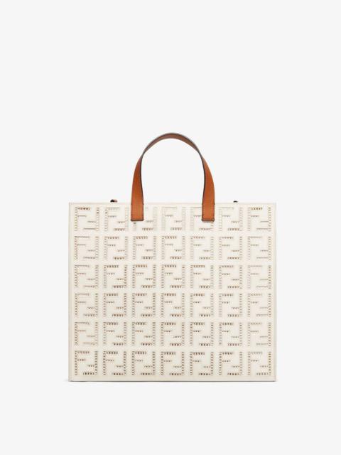 FENDI White canvas bag