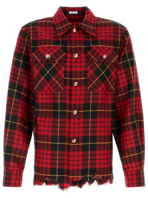 Alexander McQueen distressed Macqueen tartan shirt