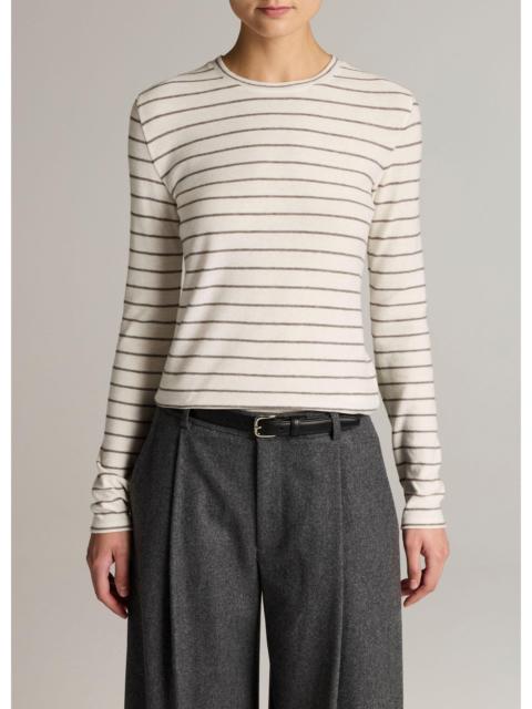 Vince Striped Cotton Long-Sleeve T-Shirt