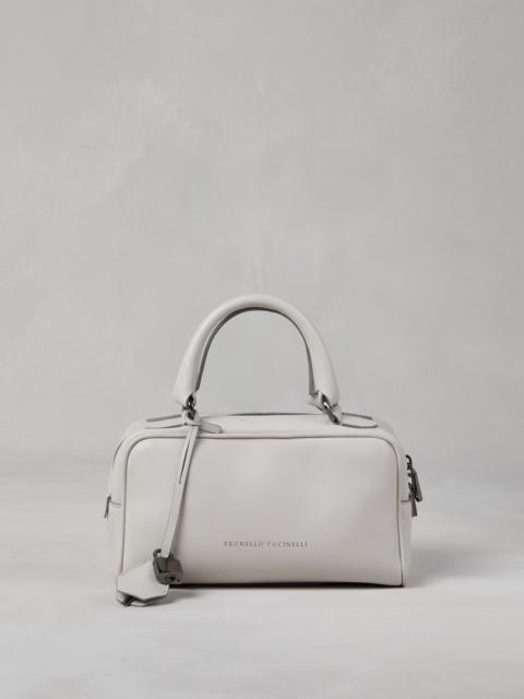 Brunello Cucinelli Wet-effect nappa leather Boston bag