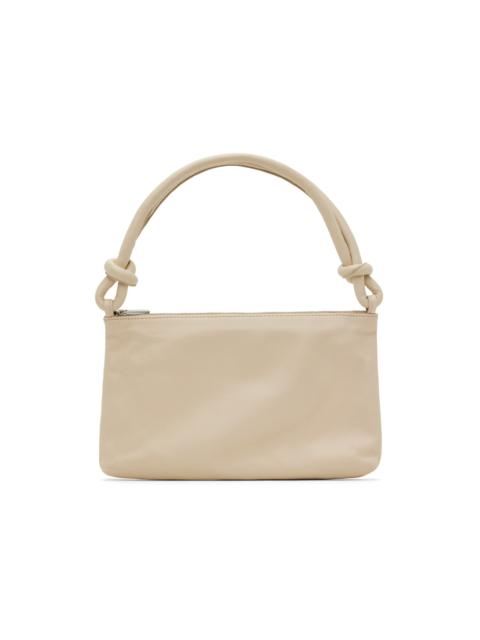 ST. AGNI Off-White Knotted Baguette Bag