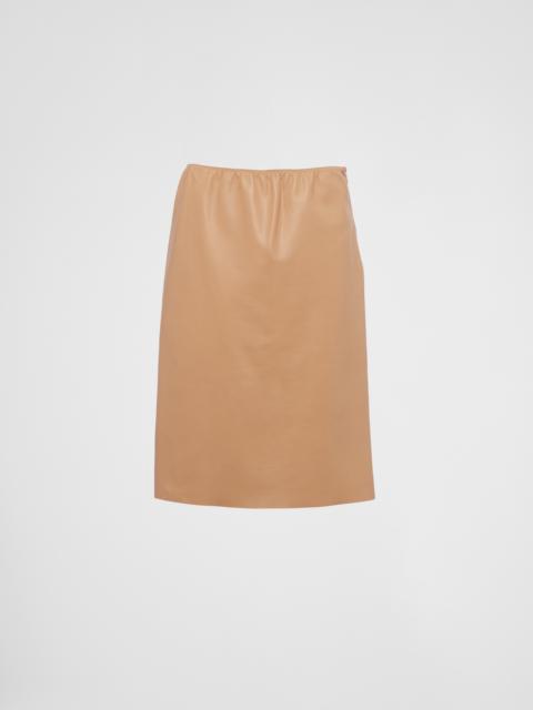 Nappa leather skirt