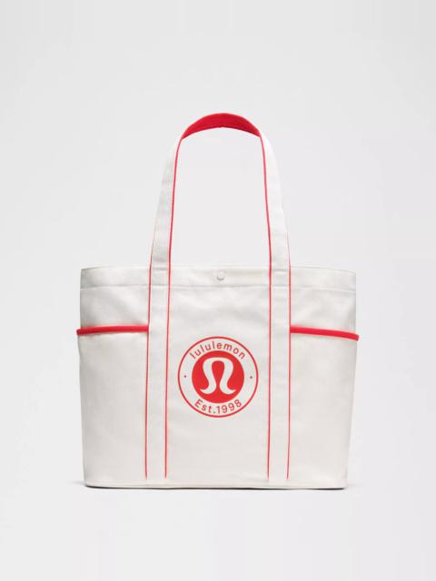 lululemon Daily Multi-Pocket Canvas Tote Bag 20L *Logo