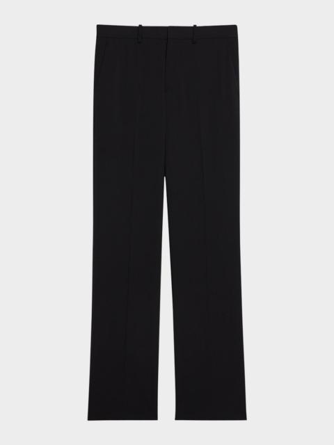 Men's Straight-Leg Crepe Suit Pants