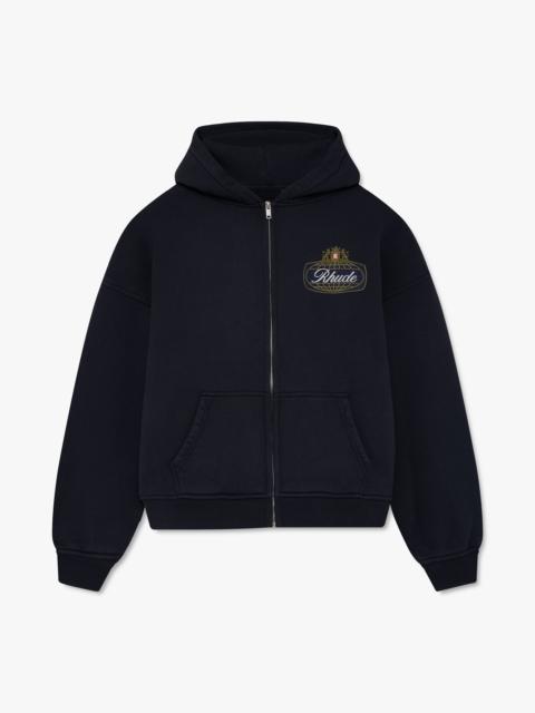 Rhude RHUDE SAFARI CREST ZIP-UP HOODIE