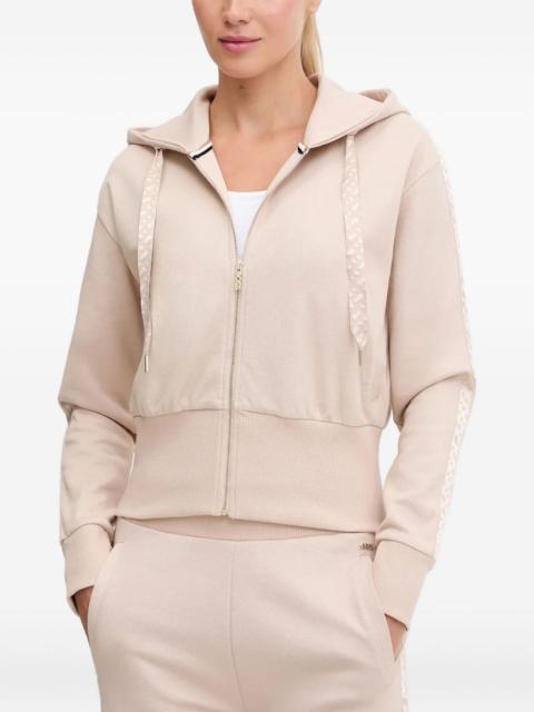 BOSS logo-detail zip-up hoodie