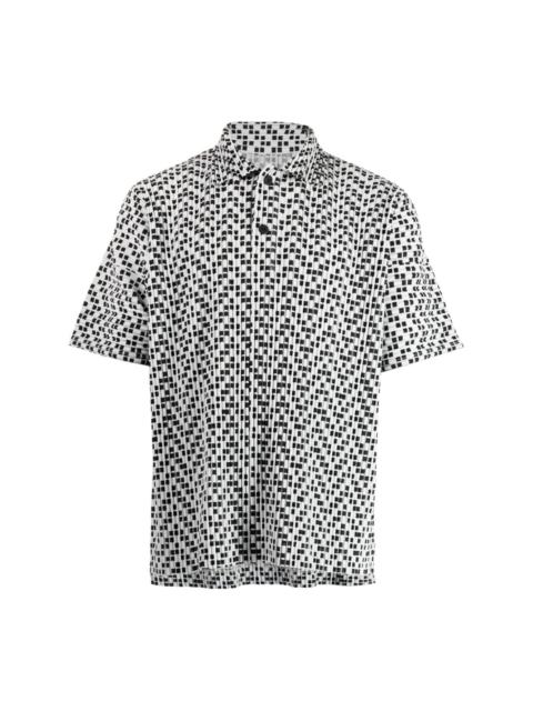 check-pattern polo shirt