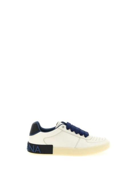 Dolce & Gabbana DOLCE&GABBANA Portofino White/Blue Sneakers New & Authentic
