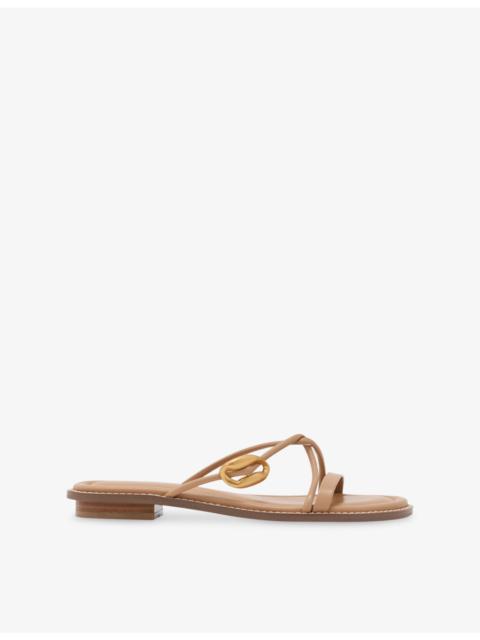 REISS Raina Flat Leather Sandals