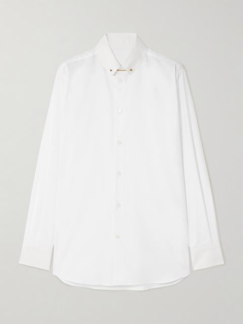 Loro Piana Thea Embellished Cotton Oxford Shirt