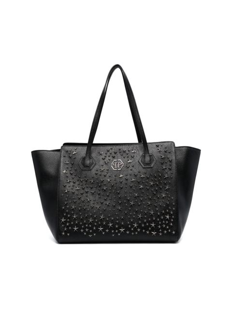 star stud embellished tote bag