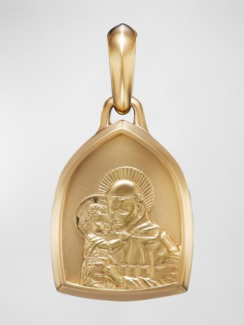 DAVID YURMAN Men's St. Anthony Pendant in 18K Gold, 21.8mm