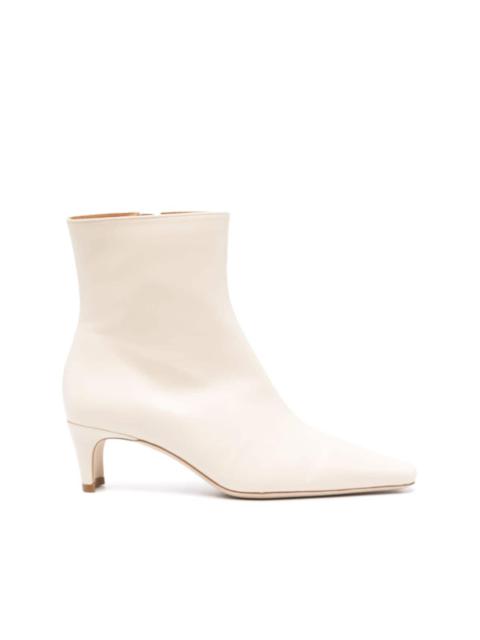 STAUD almond-toe 70mm leather boots