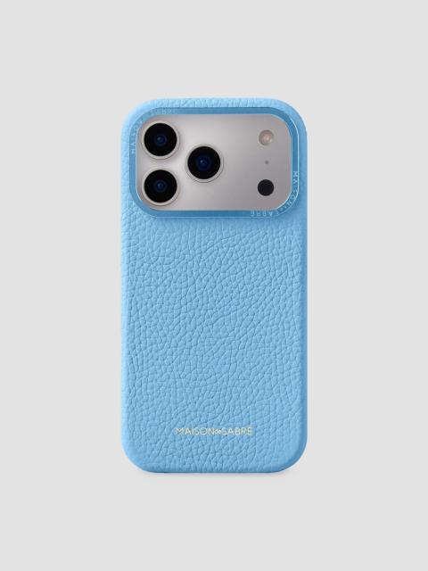 MAISON de SABRÉ Leather Phone Case (iPhone 18 Pro Max) - Sky Blue