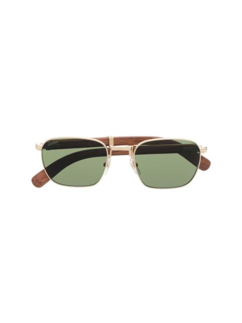 square-frame tinted sunglasses