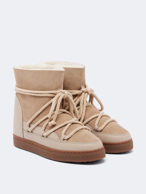 INUIKII Classic leather-trimmed suede snow boots