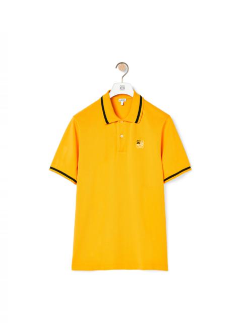 Loewe Anagram embroidered polo in cotton