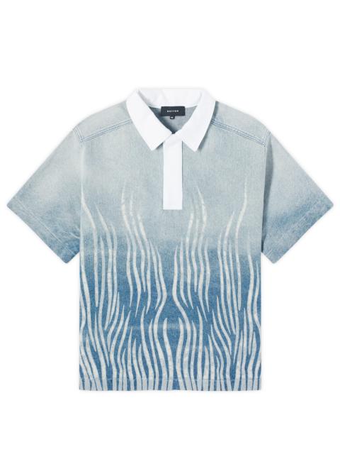 Botter Gradient Denim Polo Top