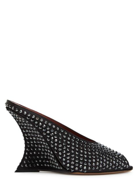 PARIS TEXAS Paris Texas Nina 105 Embellished Satin Mules