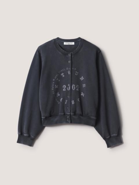 Maison Kitsuné CIRCLE STAMP FADED FLEECE CARDIGAN