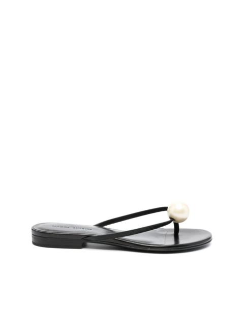 MAGDA BUTRYM pearl-embellished leather sandals