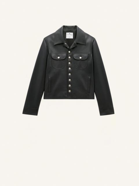 courrèges MULTIFLEX LEATHER TRUCKER JACKET