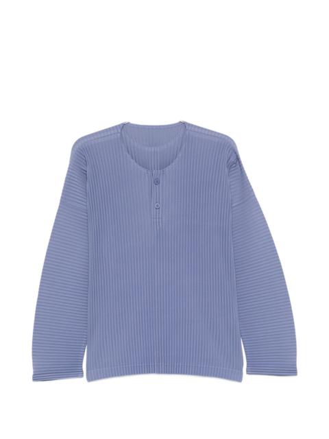 ISSEY MIYAKE February pleated buttoned T-shirt