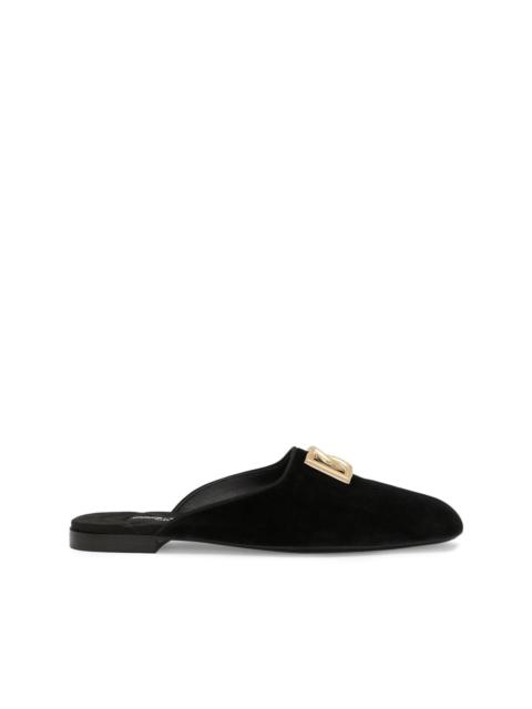 Dolce & Gabbana logo plaque slippers