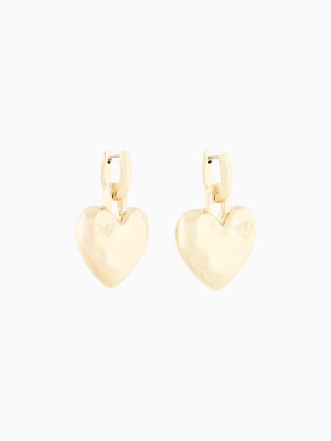 EMPORIO ARMANI GOLD-TONE BRASS DROP EARRINGS
